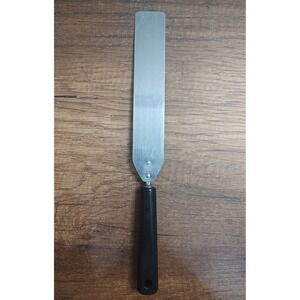 Vintage ANDROCK Bakelite Black Handle Icing Spreader Dessert Spatula U46